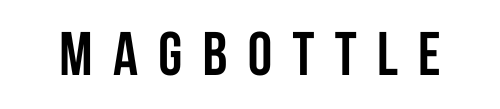 Black text 'MAG BOTTLE' on a white background
